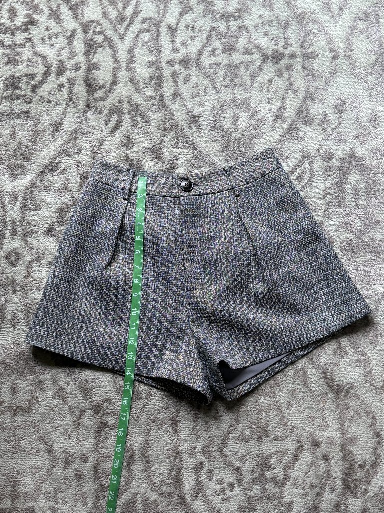 J.Ing Gray Metallic Tweed Shorts — image 7 of 7